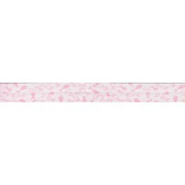 Lamówka bawełniana SAFISA 20 mm biała z różowymi rybkami Art.6358 Col 01